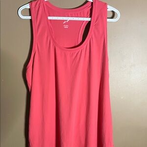 😄Plus size workout tank top reflective patches pink